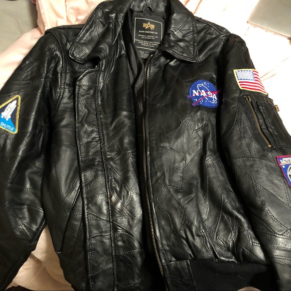 leather nasa jacket